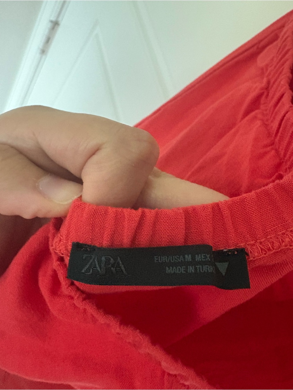 Red Linen-Blend halter dress - Picture 6 of 6